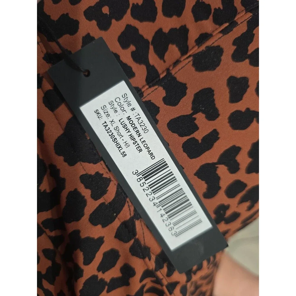 TA3 Lushy Modern Leopard Hipster Short Torso H/I Cup Corset Swim Sz XL New